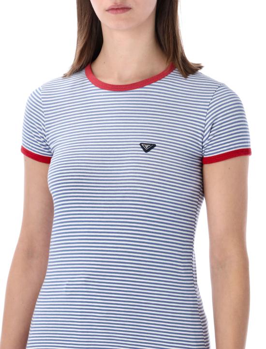 26SS 프라다 반팔 티셔츠 39658186H F0X36 Blu - PRADA