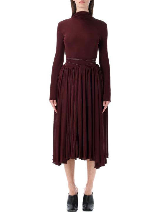 26SS 알라이아 미디 원피스 AA9R2808J090C 713 COGNAC