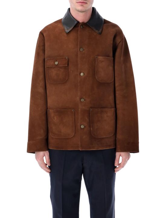 26SS 프라다 스웨이드 카방 자켓 프라다 UPS694173B F0324