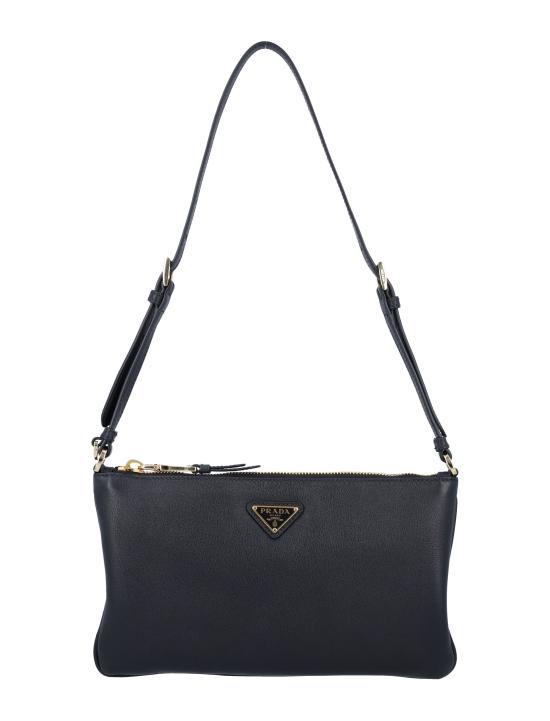 26SS 프라다 브루 트라이앵글 로고 숄더백 1BC2382CYS F0002 Nero