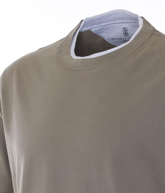 26SS 브루넬로 쿠치넬리 자수 로고 티셔츠 M0B137427 CUX24 Beige - BRUNELLO CUCINELLI