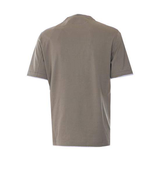 26SS 브루넬로 쿠치넬리 자수 로고 티셔츠 M0B137427 CUX24 Beige - BRUNELLO CUCINELLI