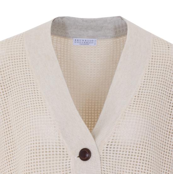 26SS 브루넬로 쿠치넬리 가디건 M12205106 CMN05 White - BRUNELLO CUCINELLI