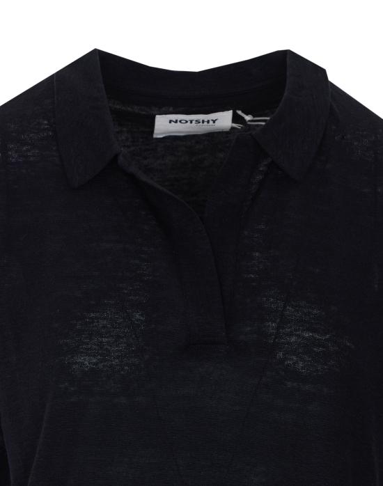 26SS 낫샤이 반팔 티셔츠 NF8N000LIP000 NOIR Black - NOT SHY