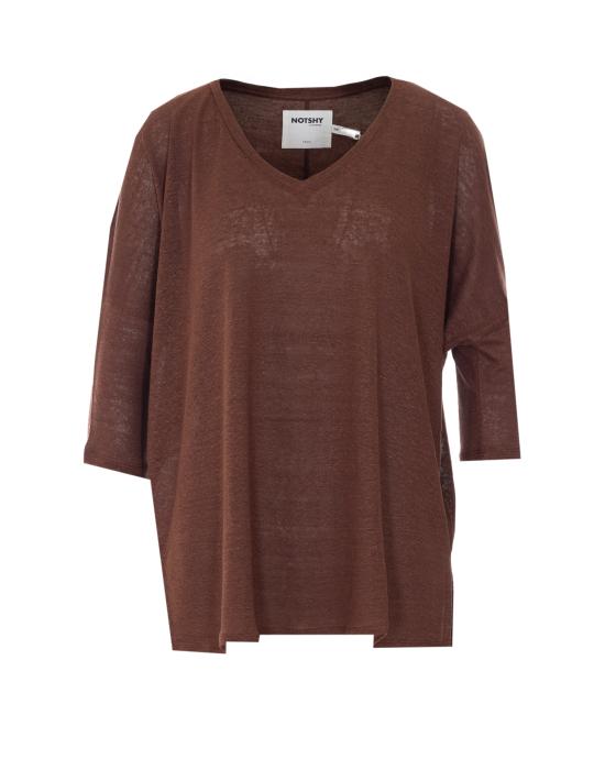 26SS 낫샤이 반팔 티셔츠 NF8A000LIP000 DATTE Brown