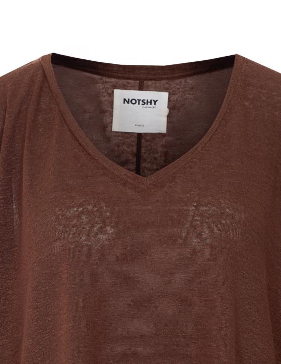 26SS 낫샤이 반팔 티셔츠 NF8A000LIP000 DATTE Brown - NOT SHY