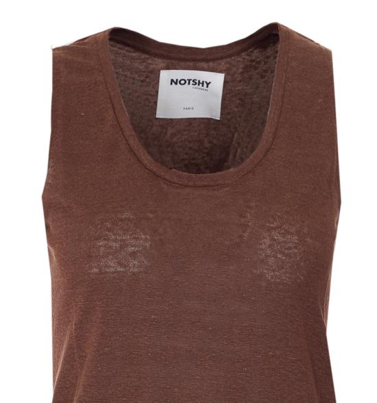 26SS 낫샤이 민소매 티셔츠 NF8G000LIP000 DATTE Brown - NOT SHY