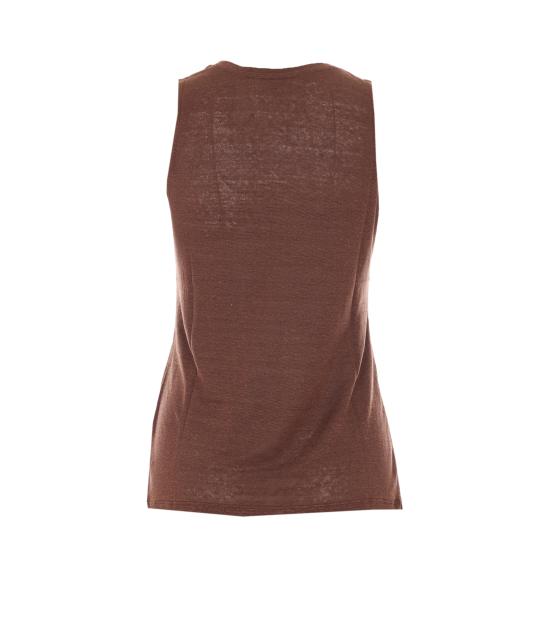 26SS 낫샤이 민소매 티셔츠 NF8G000LIP000 DATTE Brown - NOT SHY