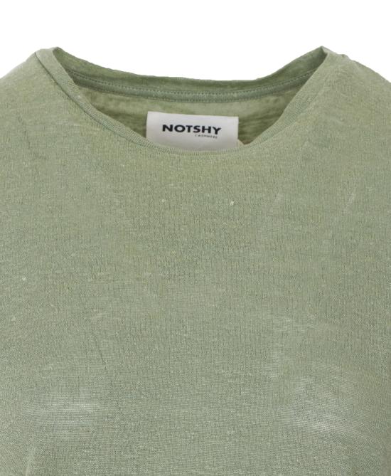 26SS 낫샤이 반팔 티셔츠 NF8F000LIP000 OLIVIER Green - NOT SHY