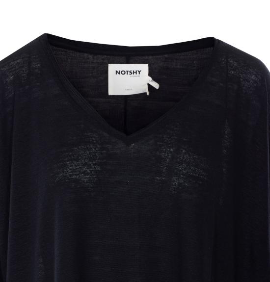 26SS 낫샤이 반팔 티셔츠 NF8A000LIP000 NOIR Black - NOT SHY