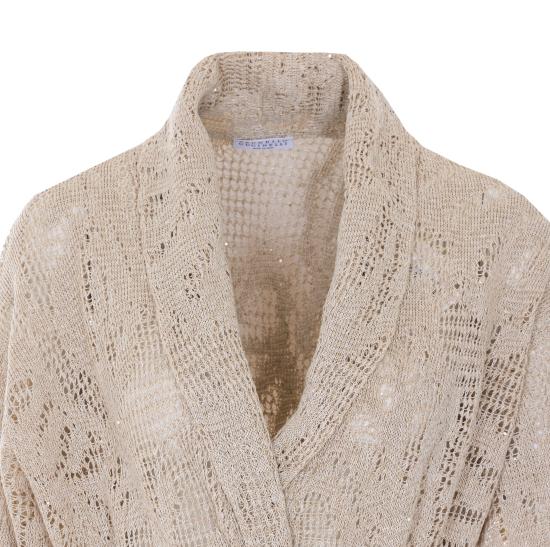 26SS 브루넬로 쿠치넬리 대즐링 워터 릴리 가디건 MDT771006 C8925 Beige - BRUNELLO CUCINELLI