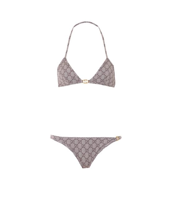 26SS 구찌 프린티드 GG 스트레치 저지 비키니 688999 XHAK32270 Beige