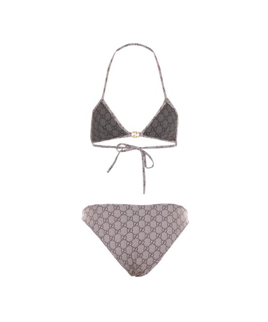 26SS 구찌 프린티드 GG 스트레치 저지 비키니 688999 XHAK32270 Beige - GUCCI