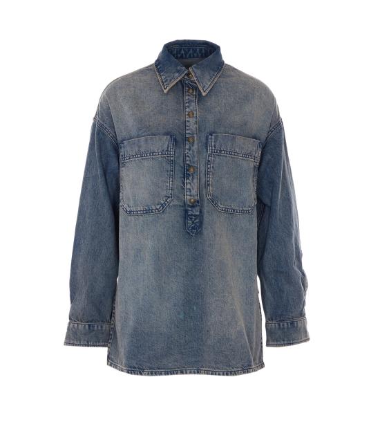 26SS 자딕앤볼테르 데님 셔츠 WWSH02282 407 Blue