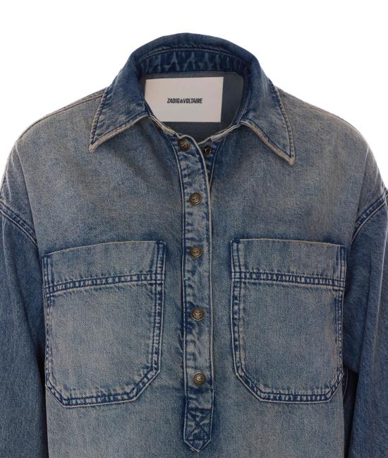 26SS 자딕앤볼테르 데님 셔츠 WWSH02282 407 Blue - ZADIG & VOLTAIRE
