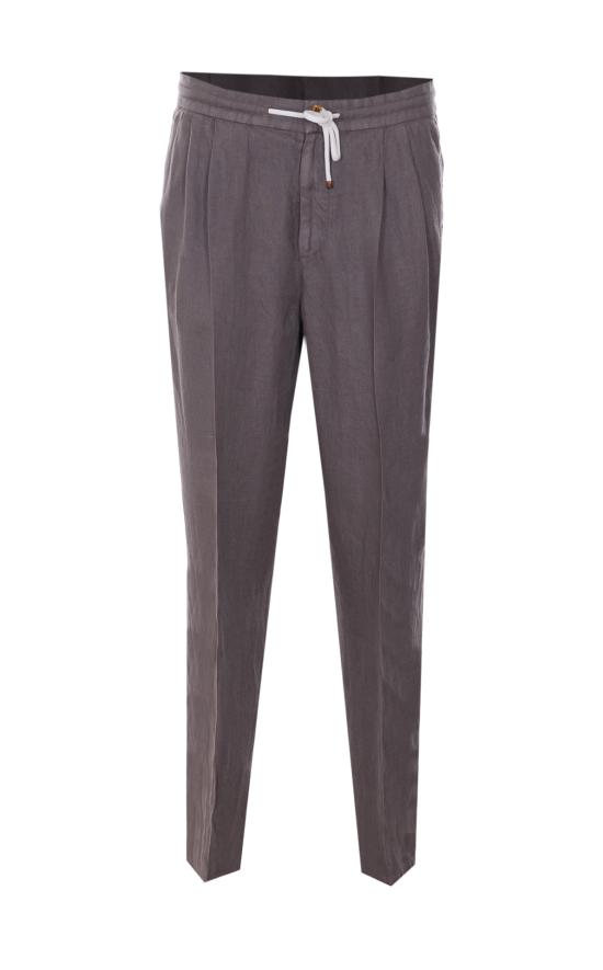 26SS 브루넬로 쿠치넬리 스트레이트 팬츠 M243DE1710 C6046 Grey