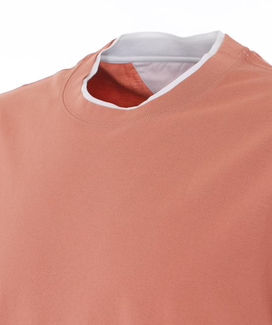 26SS 브루넬로 쿠치넬리 자수 로고 티셔츠 M0B137427 CHW53 Orange - BRUNELLO CUCINELLI