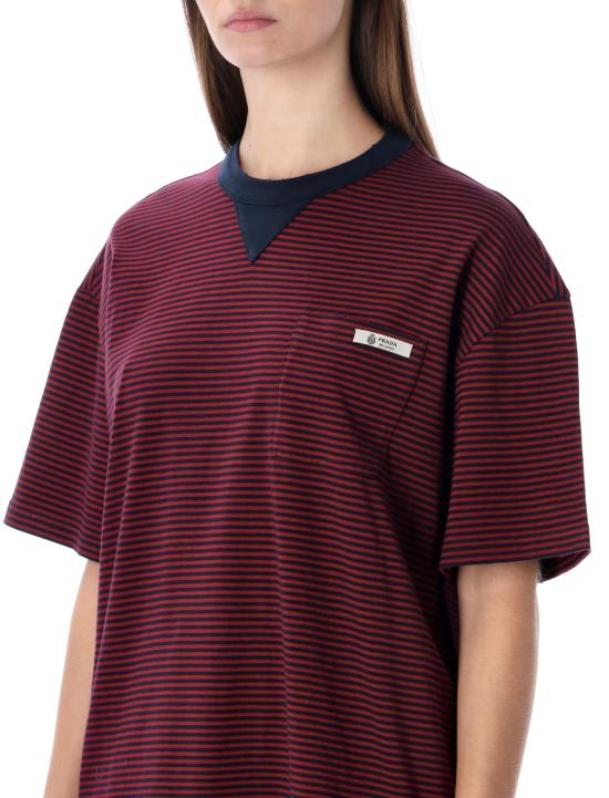 26SS 프라다 반팔 티셔츠 3575B18V9 F0X57 AMARANTO BLU - PRADA