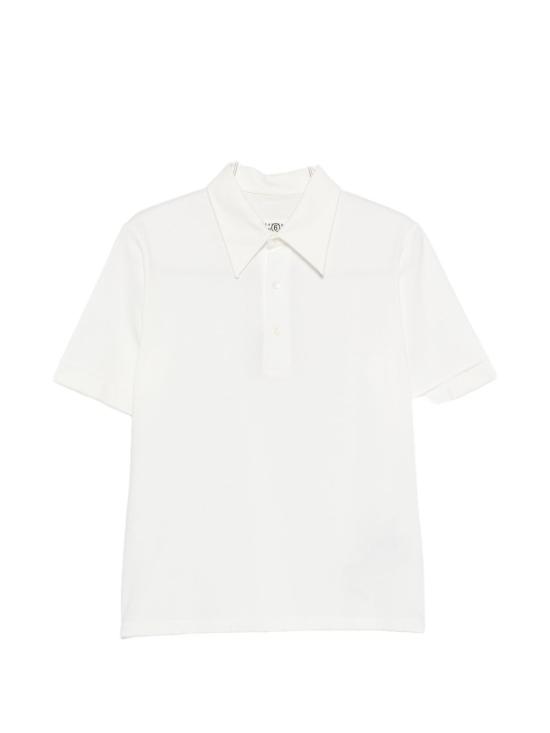 26SS MM6 메종마르지엘라 폴로 티셔츠 SH2GL0011 M20108101 Bianco