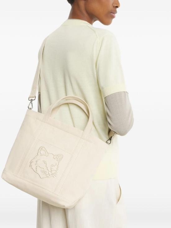 26SS 메종키츠네 폭스 헤드 스몰 토트백 LW05103WW01070432 BEIGE - MAISON KITSUNE