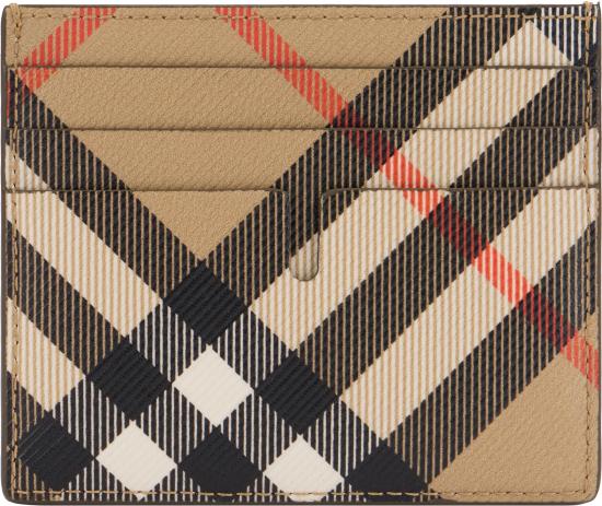  버버리 체크 샌돈 카드 홀더 월렛 8112305160296A2021 Beige - BURBERRY