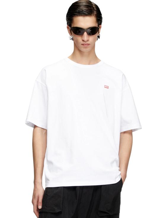 26SS 디젤 T-박스트-R30 스몰 로고 티셔츠 A164000QIAM100 WHITE - DIESEL