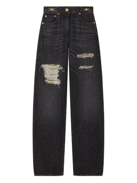 25FW 베르사체 데님 팬츠 10204101A14809 1D040 BLACK