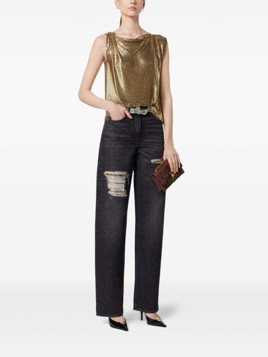 25FW 베르사체 데님 팬츠 10204101A14809 1D040 BLACK - VERSACE