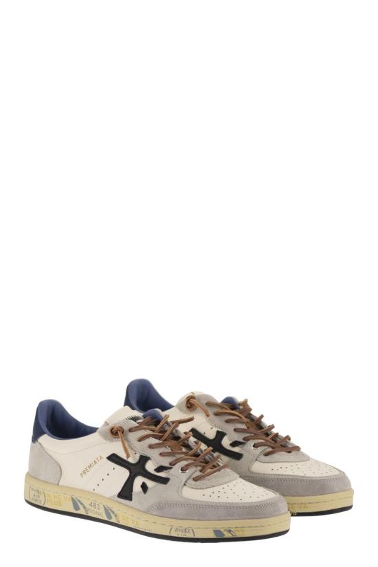 26SS 프리미아타 BSKT 바스켓 클레이 스니커즈 BSKTCLAY 7617 WHITE GREY BLUE - PREMIATA