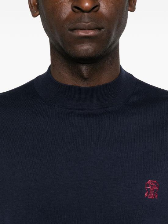 26SS 브루넬로 쿠치넬리 스웨터 M29800104 CW425 BLUE - BRUNELLO CUCINELLI