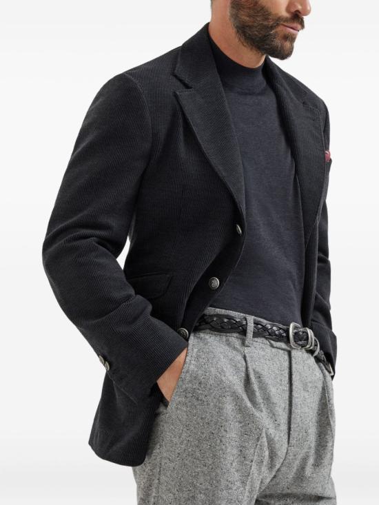 26SS 브루넬로 쿠치넬리 크루넥 니트 스웨터 MNB805414 C055 BLACK - BRUNELLO CUCINELLI