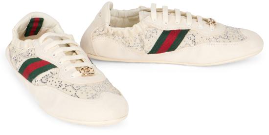 26SS 구찌 GG 크리스털 시프트 스니커즈 859221AAF3W9165 Beige - GUCCI