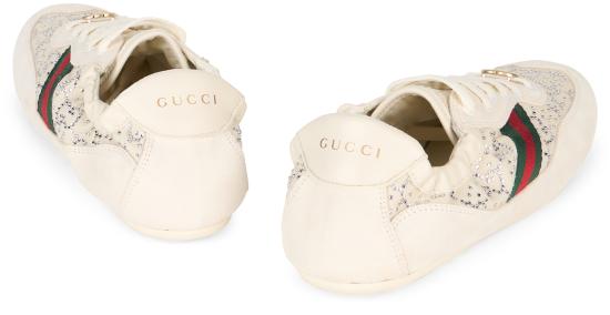 26SS 구찌 GG 크리스털 시프트 스니커즈 859221AAF3W9165 Beige - GUCCI