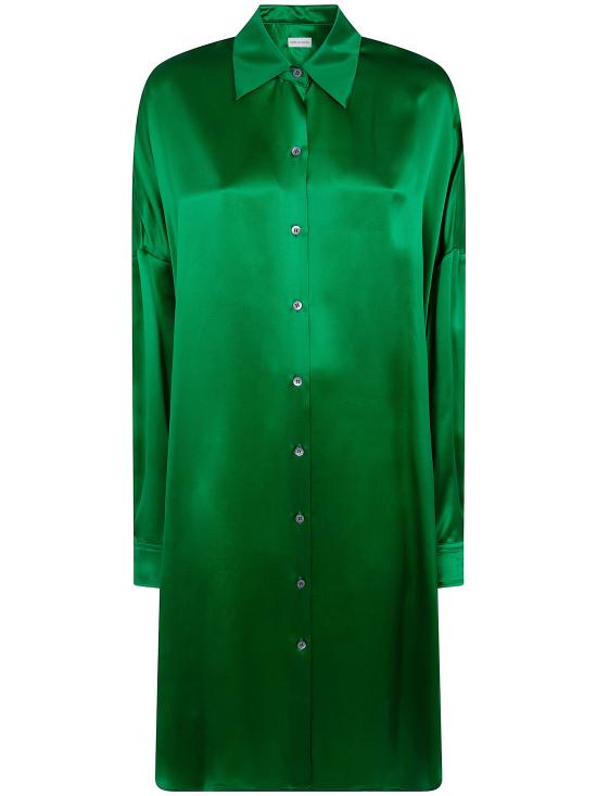 26SS 드리스 반 노튼 미디 원피스 2610110013024 604 GREEN