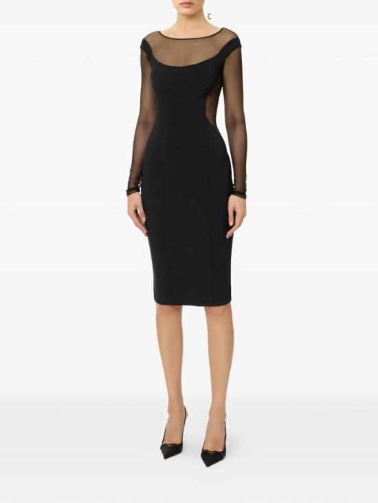 26SS 엘리자베타프랜치 미디 원피스 AB89862E2 110 BLACK - ELISABETTA FRANCHI