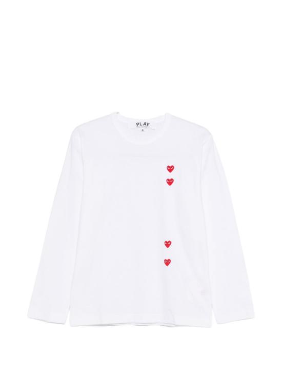 26SS 꼼데가르송 긴팔 티셔츠 AXT3393 WHITE