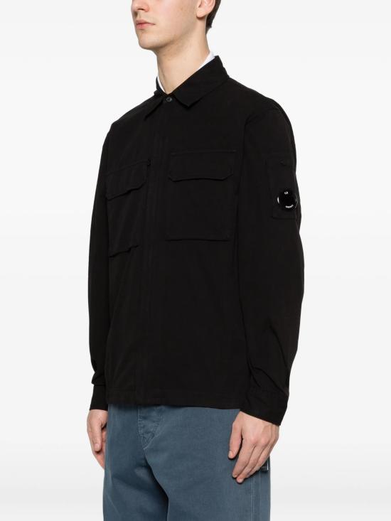 26SS 씨피 컴퍼니 오가닉 개버딘 지퍼 렌즈 오버셔츠 20CMOS156A110143G999 BLACK - C.P. COMPANY