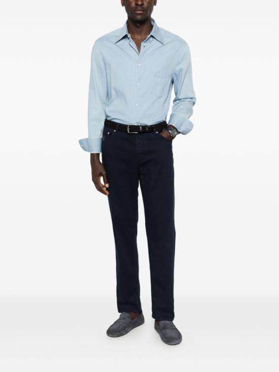 26SS 브루넬로 쿠치넬리 긴팔 셔츠 MR6830621C008 CLEAR BLUE - BRUNELLO CUCINELLI