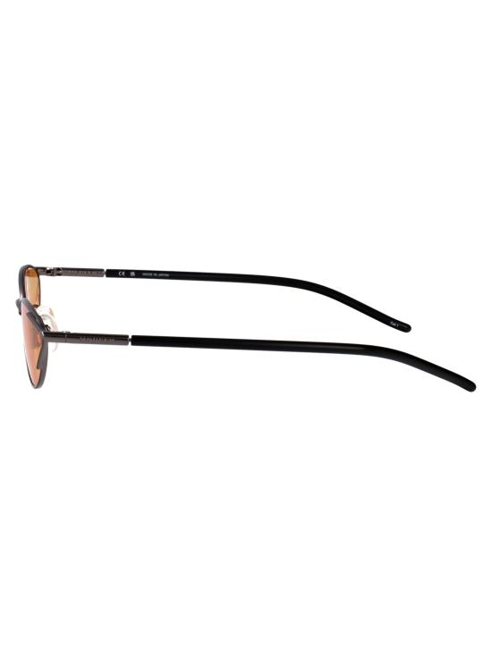 26SS 알렉산더 맥퀸 선글라스 AM0563S 004 RUTHENIUM BLACK ORANGE - ALEXANDER MCQUEEN