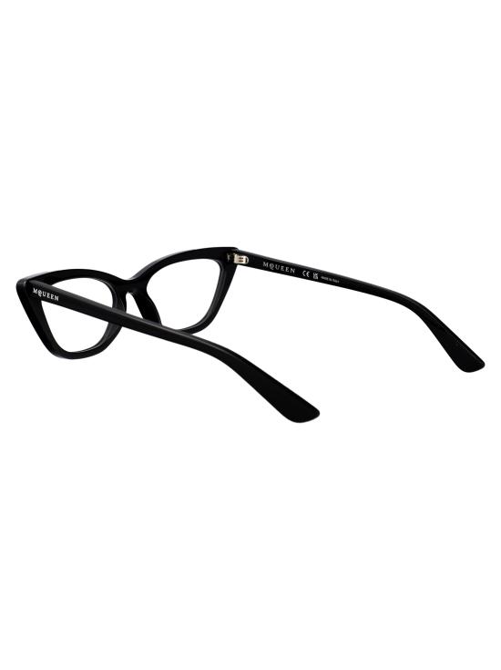 26SS 알렉산더 맥퀸 안경 AM0560O 001 BLACK BLACK TRANSPARENT - ALEXANDER MCQUEEN