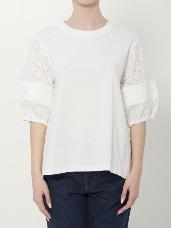 26SS 몽클레어 반팔 티셔츠 L10938C0004589AUO 001 WHITE