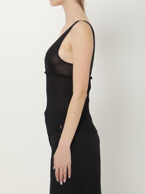 26SS 생로랑 민소매 티셔츠 867257Y37SM 1000 BLACK - SAINT LAURENT