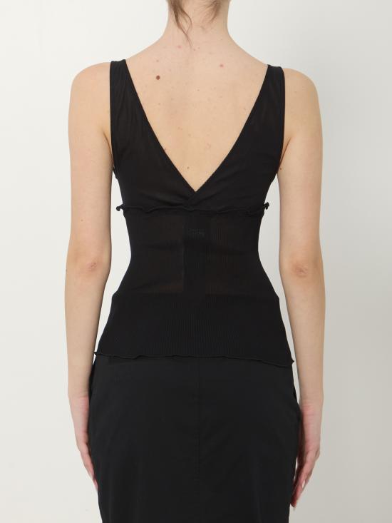 26SS 생로랑 민소매 티셔츠 867257Y37SM 1000 BLACK - SAINT LAURENT