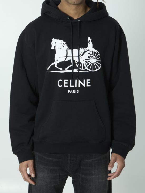 26SS 셀린느 후드 티셔츠 RY0U1510Z 38AW BLACK