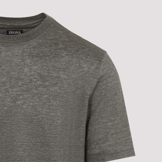 26SS 에르메네질도제냐 반팔 티셔츠 UH352A3H776 N07 GREY - ERMENEGILDO ZEGNA