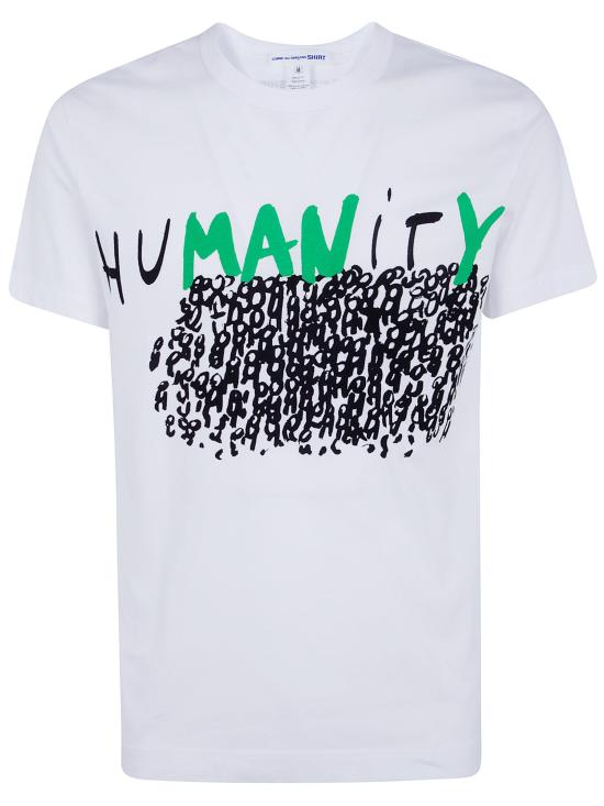 26SS 꼼데가르송 반팔 티셔츠 FQT030 WHITE