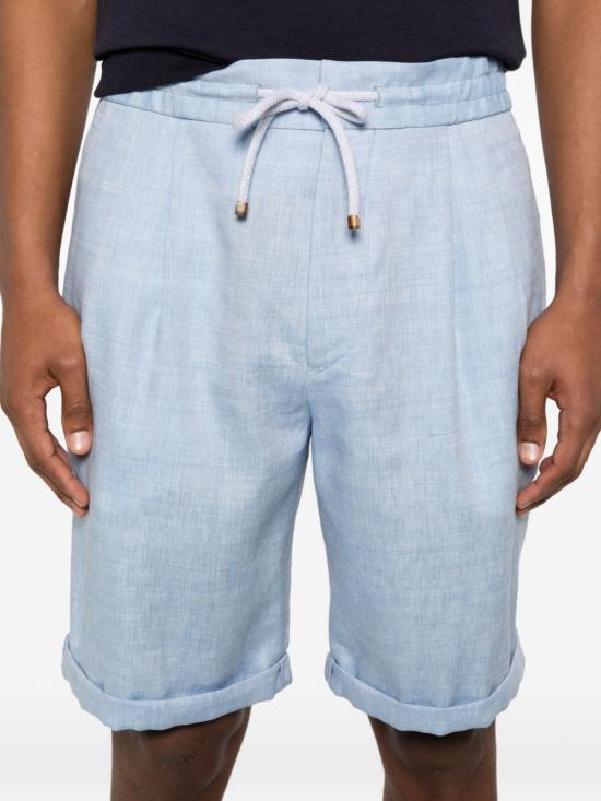 26SS 브루넬로 쿠치넬리 숏팬츠 MZ408U0020 C024 BLUE - BRUNELLO CUCINELLI