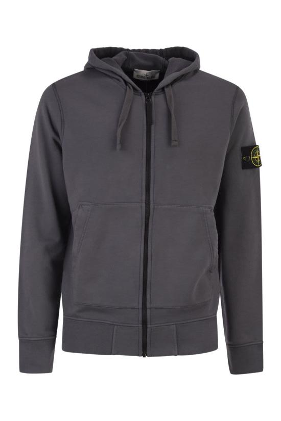 26SS 스톤 아일랜드 오가닉 코튼 플리스 레귤러핏 집업 후드 스웨트셔츠 L1S156100061S0051 V002D BLUE