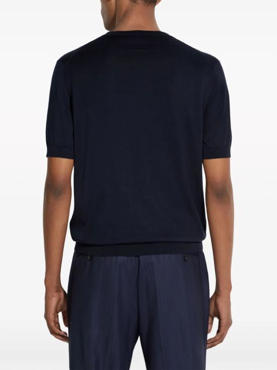 26SS 에르메네질도제냐 반팔 티셔츠 E8C90A7C10 B09 BLACK - ERMENEGILDO ZEGNA