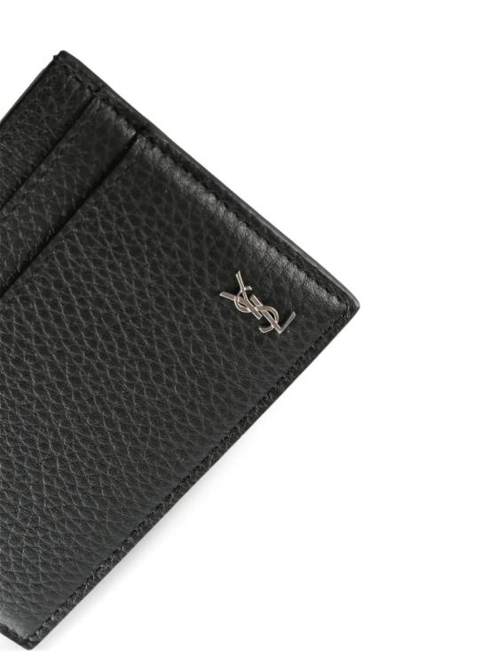 생로랑 타이니 카산드라 카드 케이스 그레인드 레더 847951AAELP1000 black - SAINT LAURENT